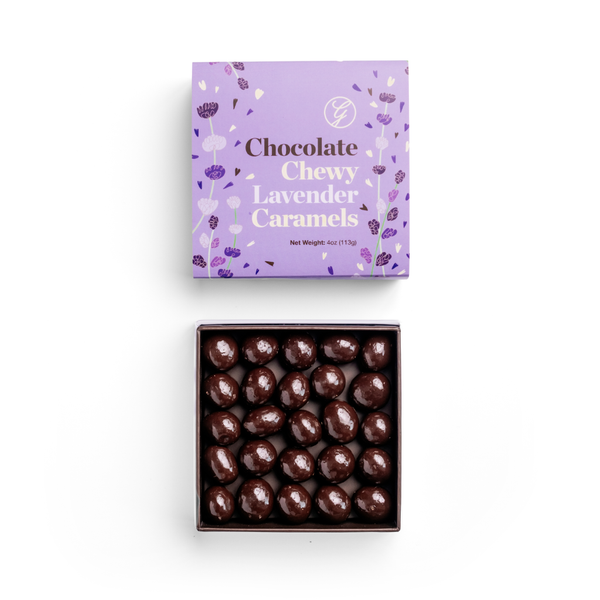 Chocolate Chewy Lavender Caramels – Ginger Elizabeth Chocolates