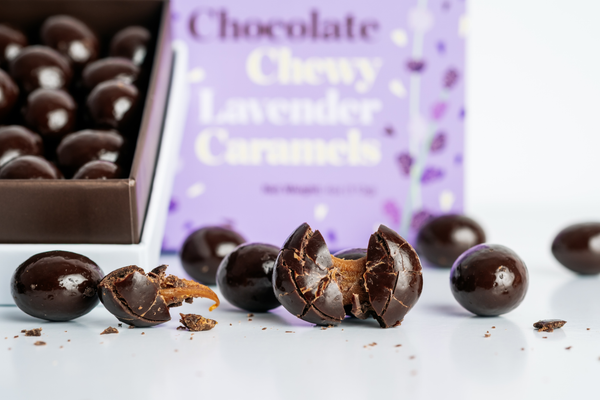 Chocolate Chewy Lavender Caramels – Ginger Elizabeth Chocolates