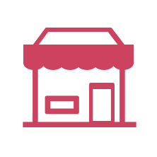 Shop icon illustration of shop