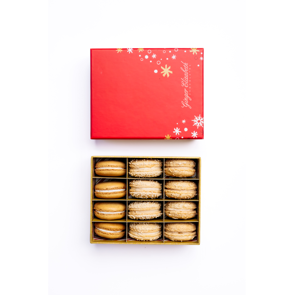 12 Piece Winter Macaron Box