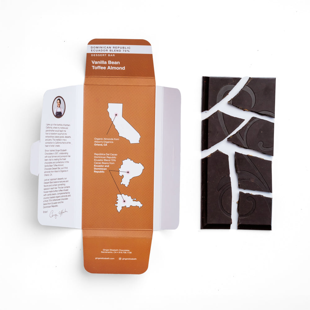 Vanilla Bean Toffee Almonds Dessert Bar