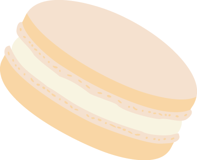 Ginger Elizabeth Chocolates Almond Vanilla Macaron illustration