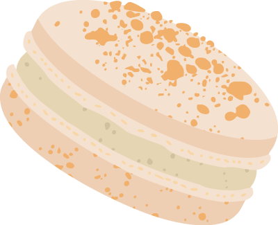 Ginger Elizabeth Chocolates Mandarin Tea Cookie macaron illustration