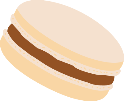 Ginger Elizabeth Chocolates Salty Caramel Macaron illustration